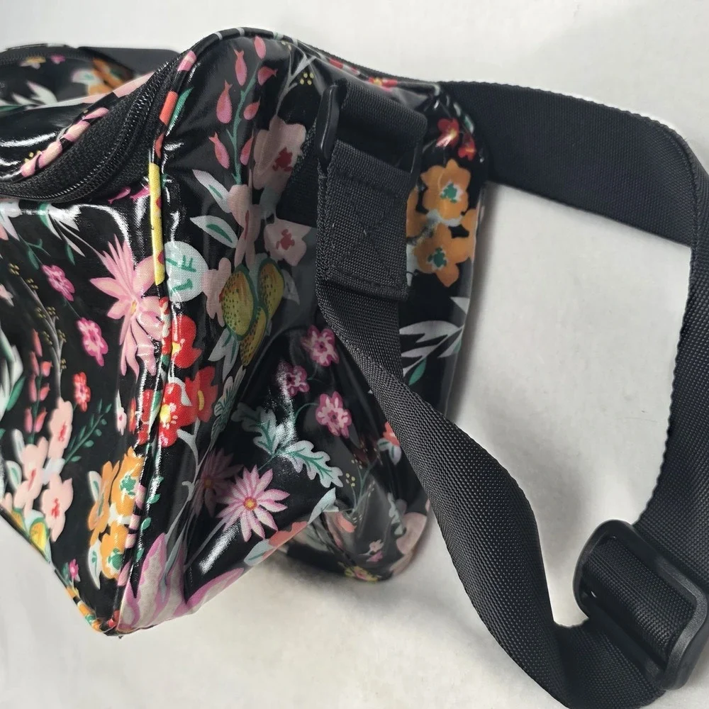 Vera Bradley Floral Tangerine Twist Lunch Bag Zipper Handle Reusable 10x7x5
